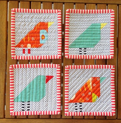 Bye Bye Birdie Mug Rug Tutorial