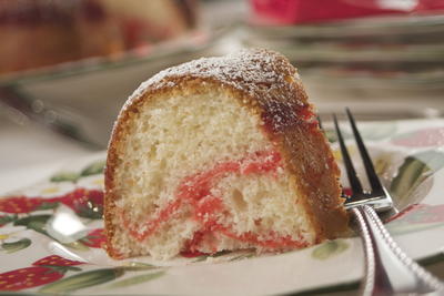 Strawberry Swirl Cake