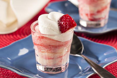 Strawberry Swirl Dessert Shooters