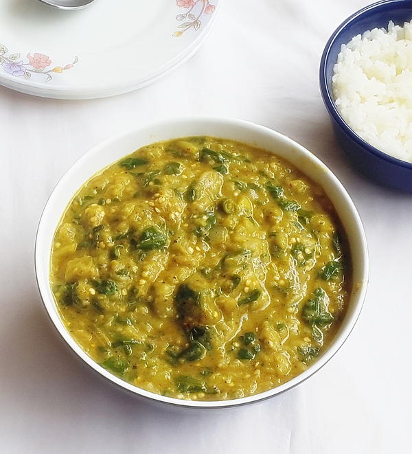 Eggplant and Spinach Coconut Curry