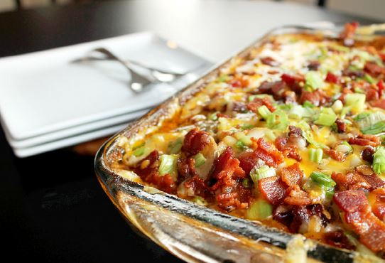 Cheesy Baked Potato Casserole | FaveSouthernRecipes.com