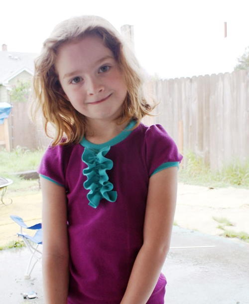 Cute Ruffly DIY T-Shirt