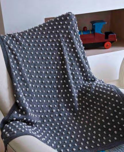 Grandmas Famous Bobble Knit Blanket
