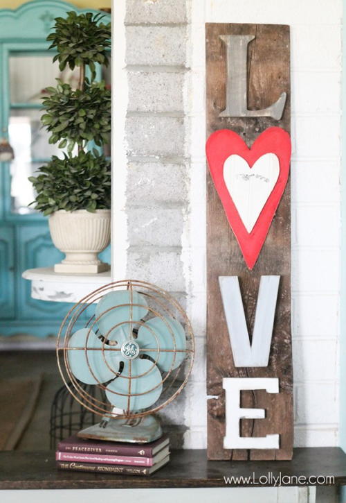 Cute Rustic Love Barnwood Sign