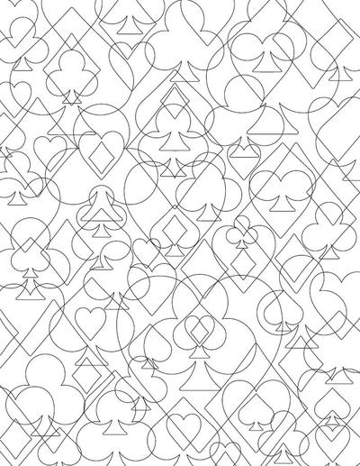 House of Cards Adult Coloring Page