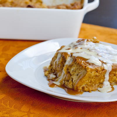 Pumpkin Brioche Bread Pudding