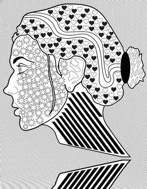 Perfect Profile Adult Coloring Page