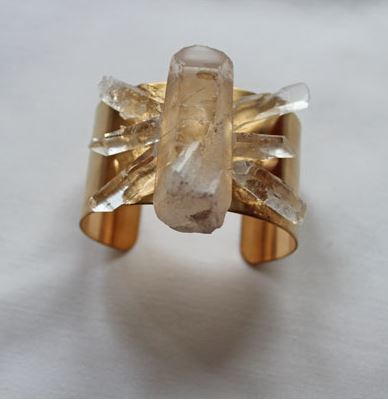 Rough Cut Crystal Statement Cuff