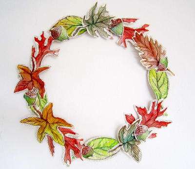 Book Page Fall Wreath
