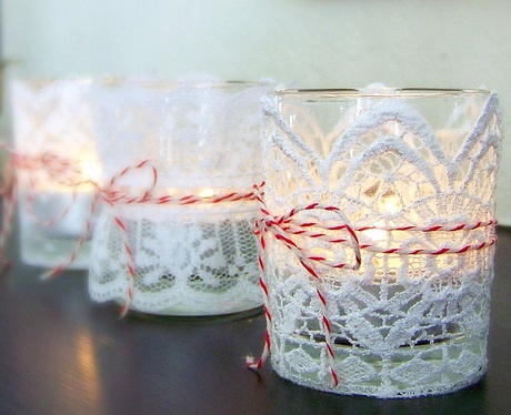 Lovely Lace Votives