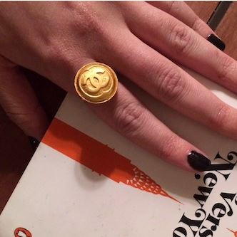 DIY Chanel Button Ring