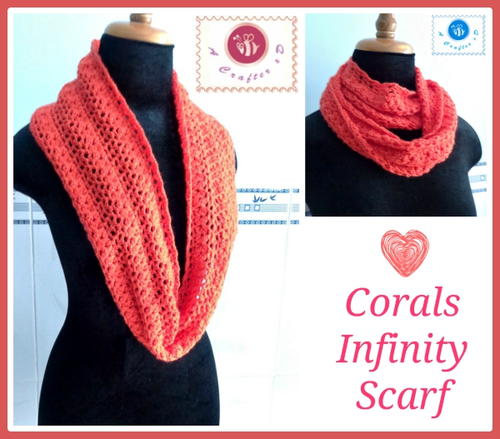 Coral Infinity Scarf