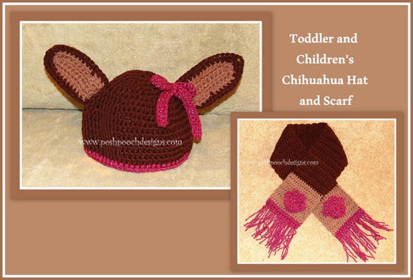 Children's Chihuahua Hat and Scarf