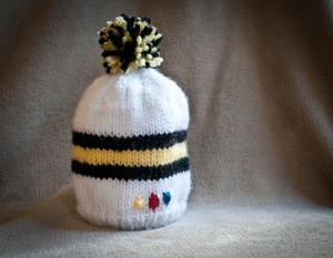 Steelers-Inspired Knit Baby Hat