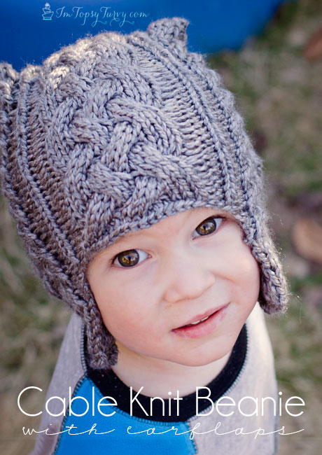 Childs Cable Knit Beanie