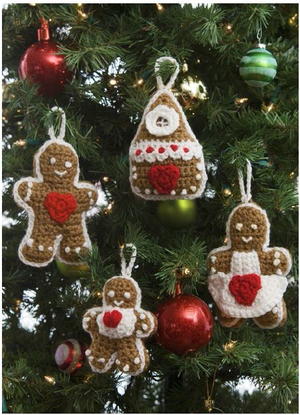 Gingerbread Crochet Ornaments