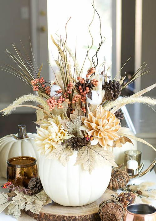 Gorgeous Pumpkin Vase | AllFreeHolidayCrafts.com