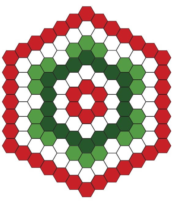 Hexie tree skirt pattern Hexie Tree Skirt Pattern | FaveQuilts.com