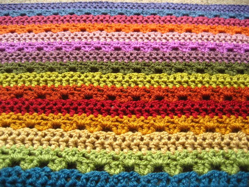 Relaxing Rainbow Crochet Blanket | AllFreeCrochet.com