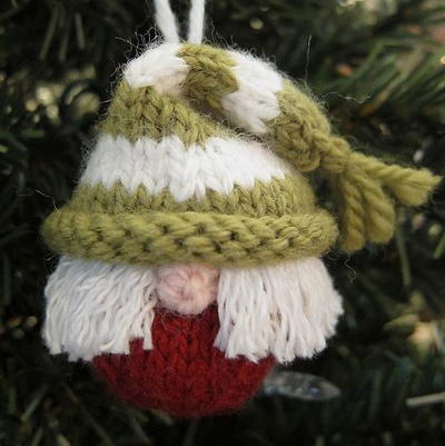 Knit Elf Ornament