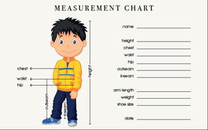 Body Measurement Chart Printable