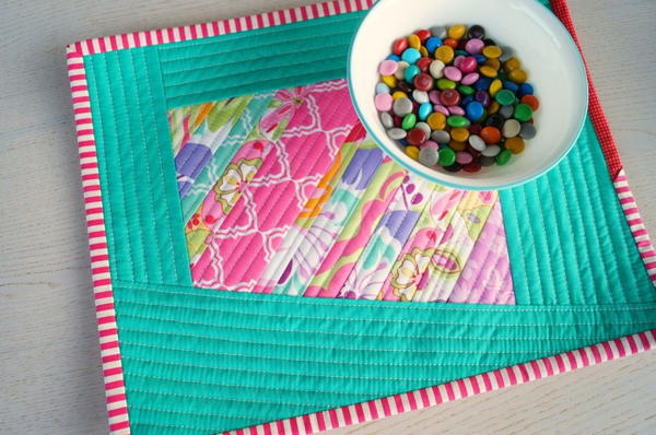 Scrappy Quilted DIY Placemats