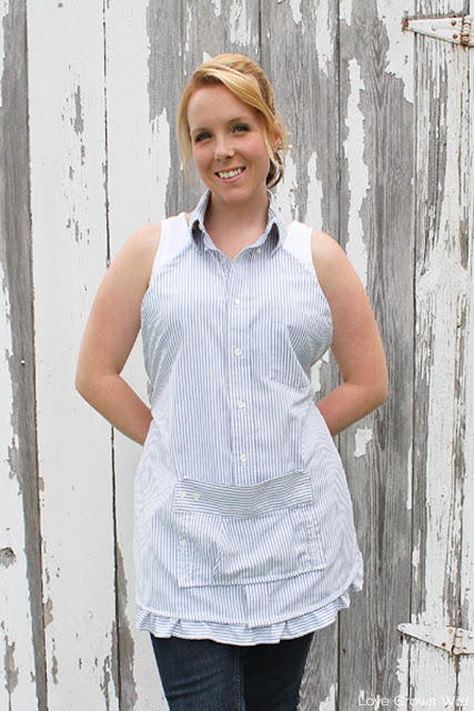 Upcycled Button-Down Apron