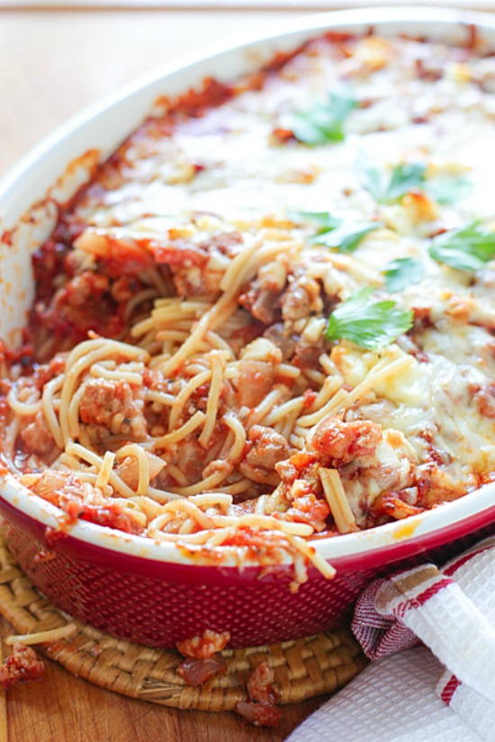 Classic Baked Spaghetti | AllFreeCasseroleRecipes.com