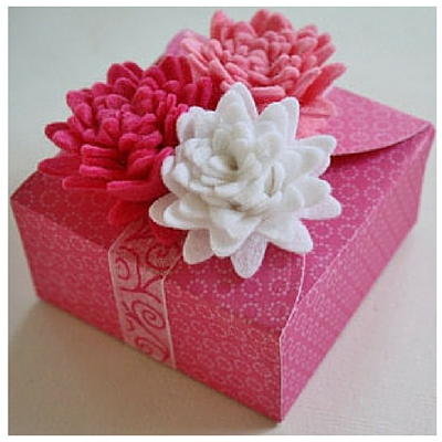 Pretty in Pink Flower Topped Gift Box