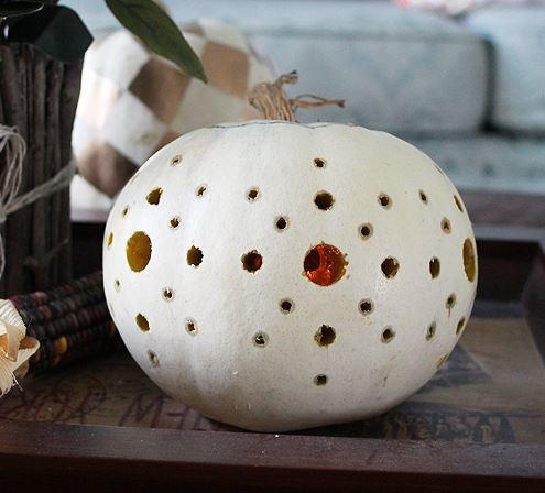 Starry Night Drilled Pumpkins