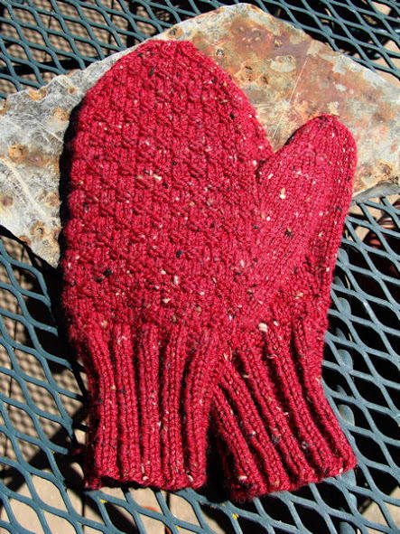 Red Brick Mens Knit Mittens