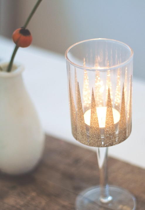 Shimmering Gold Candle Holders
