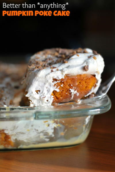 Creamy Caramel Pumpkin Poke Cake