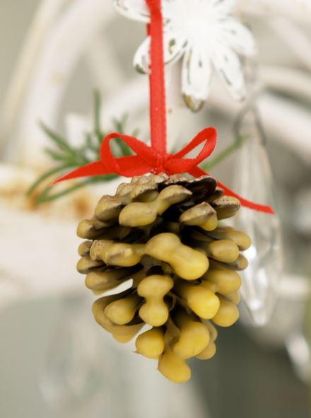 Beeswax Pine Cone Ornaments