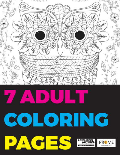 7 Adult Coloring Pages free eBook