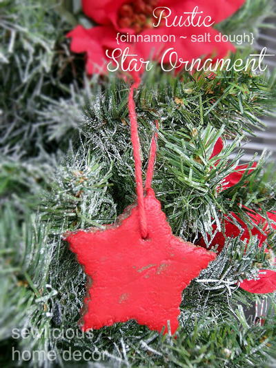 Rustic Salt Dough Star Ornament