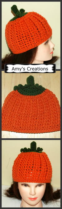 All Sizes Crochet Pumpkin Hat