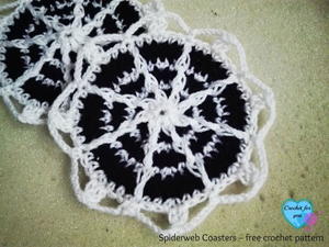 Spiderweb Crochet Coasters