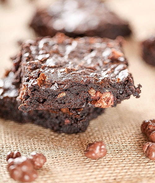 Dark Chocolate Crunch Brownies