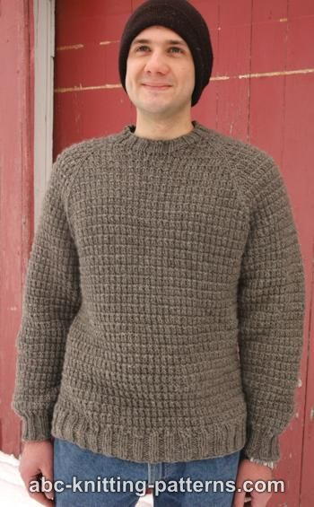 Men's Raglan Woodsy Sweater | AllFreeKnitting.com