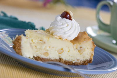 White Chocolate Macadamia Nut Cheesecake