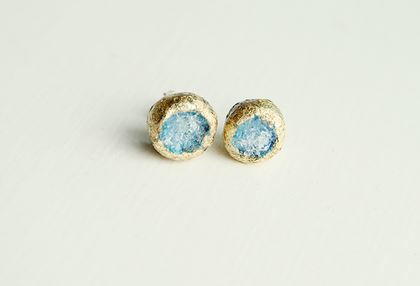 Gold and Glass Earrings