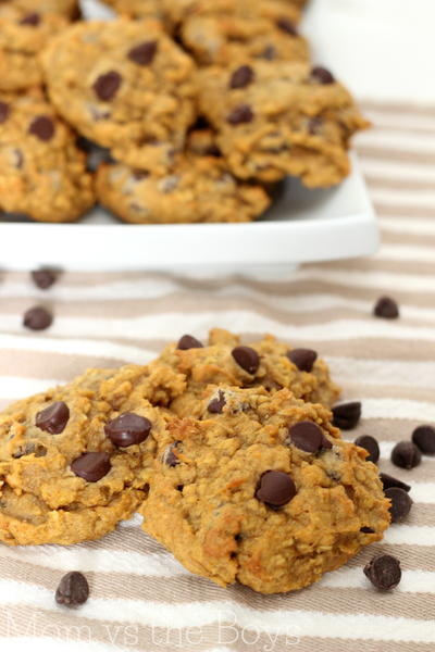 Pumpkin Oatmeal Chocolate Chip Cookies