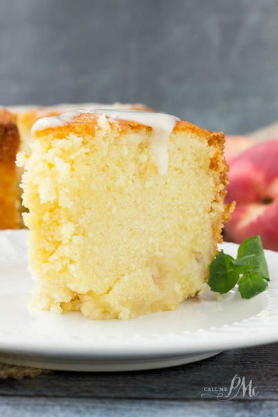 Two Step Peach Pound Cake