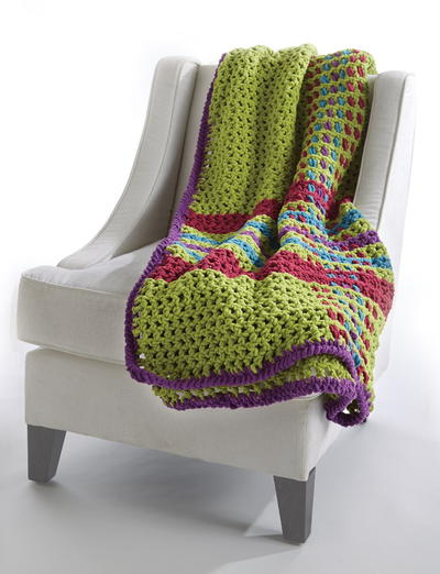 Homey Plaid Crochet Blanket