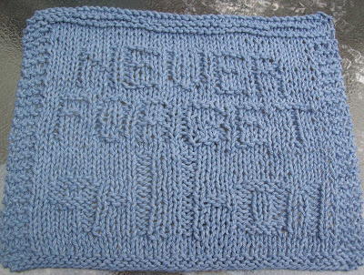 Never Forget Knit Dishcloth