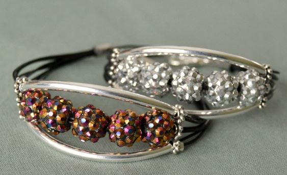 Glittery Tube Bead Bracelet