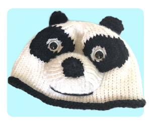 Precious Knit Panda Hat