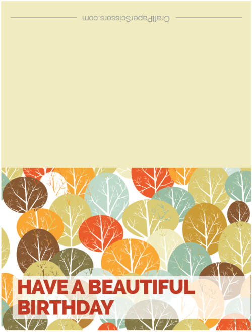 Fall Forest Printable Birthday Card