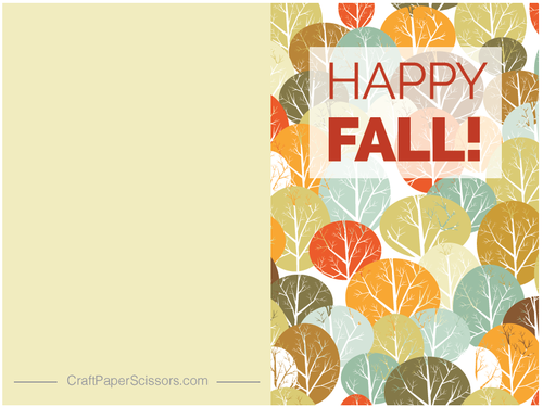 Happy Fall Free Printable Card AllFreePaperCrafts Com